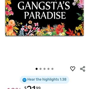Gangsta's Paradise Floral Door Mat
